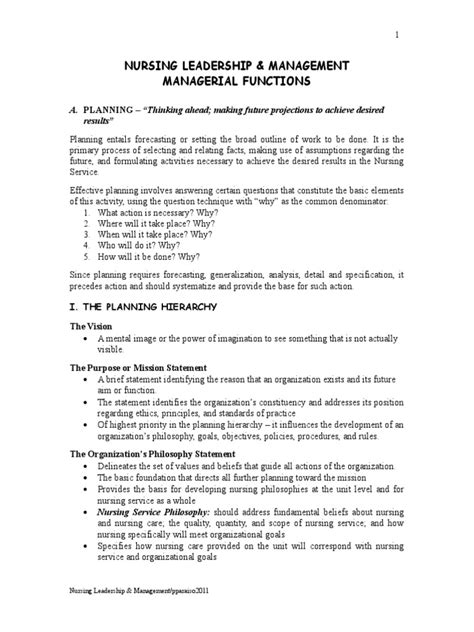 Nursing Leadership Management Pdf Goal Strategic Planning Nursing Leadership Management Pdf Goal Strategic Planning