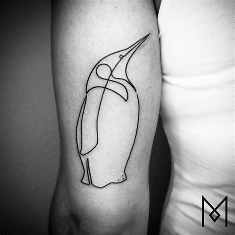 One Continuous Line Style Tattoos By Mo Ganji Design Swan