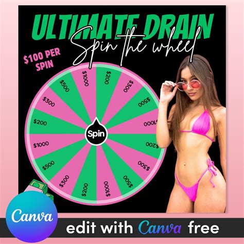 Onlyfans Findom Game Spin The Wheel Promo Fully Editable Download Etsy