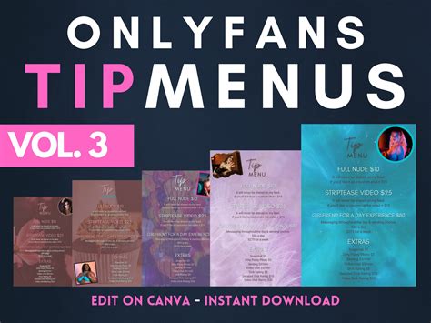 Onlyfans Tip Menu Templates 5 In Total Put Your Tips On Auto Pilot Great For Fansly Avn Stars Edit In Canva Instant Download Etsy Onlyfans Tip Menu Templates 5 In Total Put Your Tips On Auto Pilot Great For Fansly Avn Stars Edit In Canva Instant Download Etsy