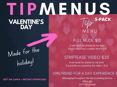 Onlyfans Valentine S Day Tip Menu Templates 5 In Total Put Your Tips On Auto Pilot Edit In Canva Instant Download Etsy Australia Onlyfans Valentine S Day Tip Menu Templates 5 In Total Put Your Tips On Auto Pilot Edit In Canva Instant Download Etsy Australia