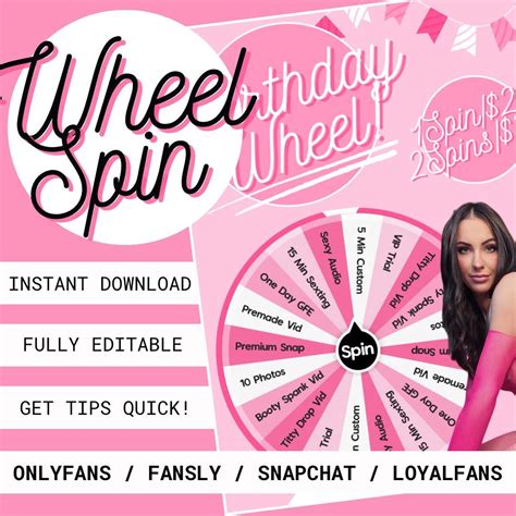 Onlyfans Wheel Spin Tip Game Editable Canva Template Slutty Spins Tipping Game Of Tip Game Instant Download Nsfw Tip Game Etsy