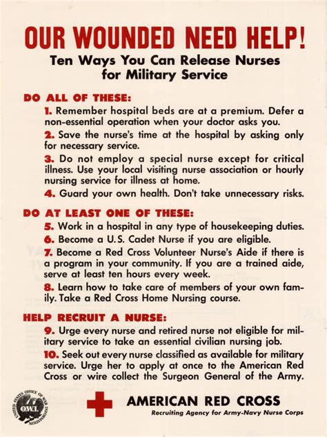 Our Wounded Need Help Ten Ways You Can Release Nurses For Military Service Unt Digital Library