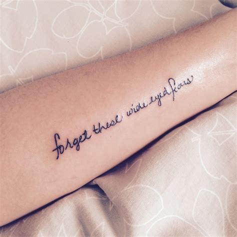 Outer Forearm Quote Tattoos For Women
