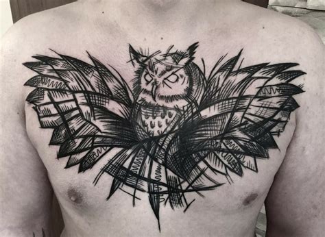 Owl Chest Tattoo R Tattoodesigns Owl Chest Tattoo R Tattoodesigns