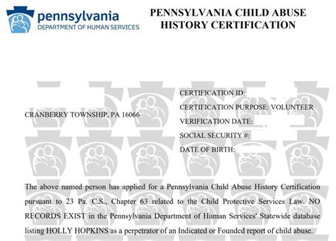 Pa Child Abuse Clearance Cranberry Township Official Website Pa Child Abuse Clearance Cranberry Township Official Website