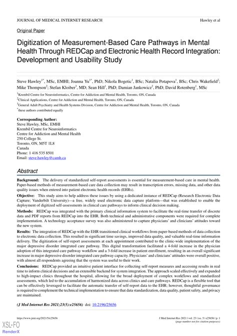 Pdf Digitization Of Measurement Based Care Pathways In Mental Health Through Redcap And Pdf Digitization Of Measurement Based Care Pathways In Mental Health Through Redcap And