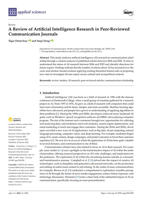 Pdf Use Of Artificial Intelligence And The Future Of Peer Review Pdf Use Of Artificial Intelligence And The Future Of Peer Review