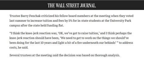 Penn State Featured In Major Wsj Investigation Article Barry Fenchak Penn State Featured In Major Wsj Investigation Article Barry Fenchak
