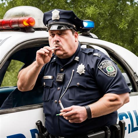 Photograph Weed Smoking Fat Police Officer Staring At His Lit Joint In His Police Car Ai Photograph Weed Smoking Fat Police Officer Staring At His Lit Joint In His Police Car Ai