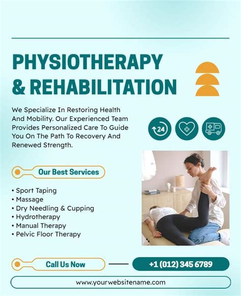 Physiotherapy And Rehabilitation Services Flyer Template Physiotherapy And Rehabilitation Services Flyer Template