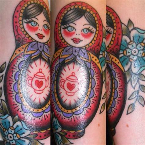 Pin By Melissa Kayla On Tatt Russian Doll Tattoo Doll Tattoo Matryoshka Tattoo