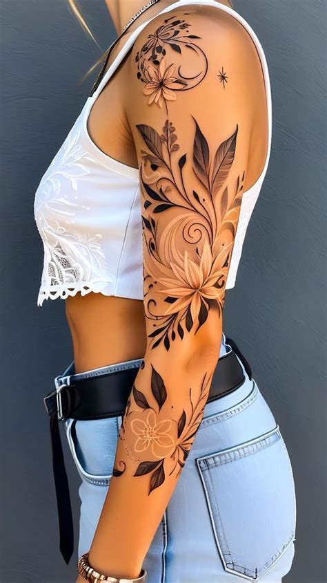 Pin By Strangely Beautiful Tattoos Of On Tattoos For Women Sleeve Tattoos For Women Feminine