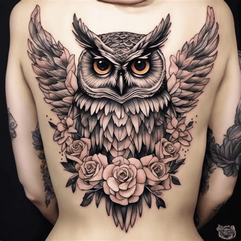 Pink Cute Owl Tattoo At Dorla Walker Blog