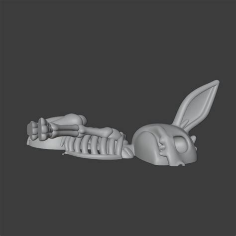Pokemon Eevee Fossil Skeleton Figure Halloween 3D File For 3D Printing Cults