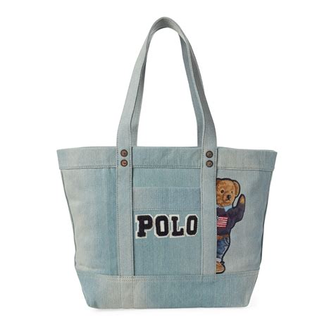 Polo Ralph Lauren Polo Bear Canvas Tote Bag Blue Farfetch Polo Ralph Lauren Polo Bear Canvas Tote Bag Blue Farfetch