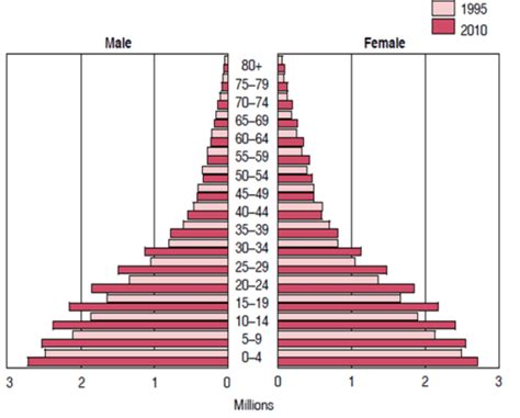 Population Of Tanzania By Age And Sex 1995 2010 Source Us Bureau Of Download Scientific Diagram