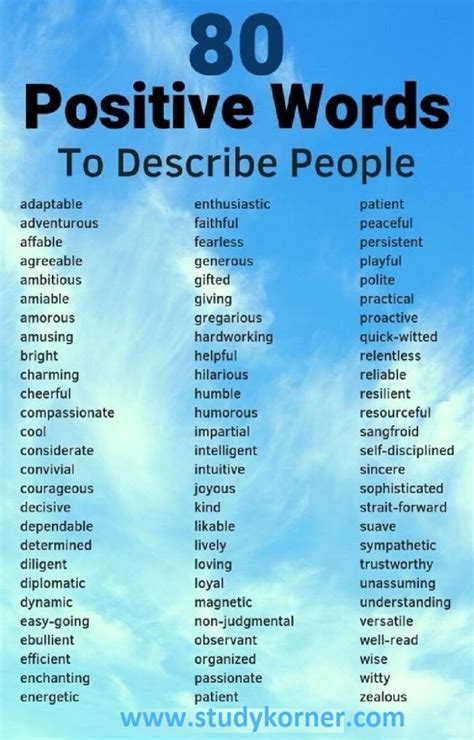 Positive Words To Describe Someone Studypk Positive Words To Describe Someone Studypk