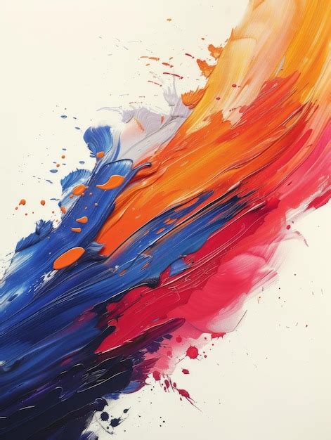Premium Photo Vibrant Abstract Painting On White Canvas Generative Ai Premium Photo Vibrant Abstract Painting On White Canvas Generative Ai