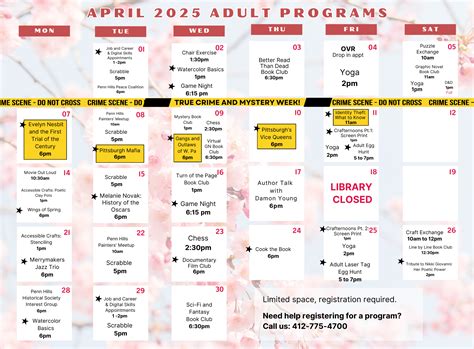 Program Calendars Penn Hills Library Program Calendars Penn Hills Library