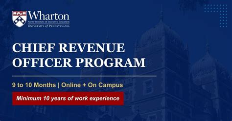 Program Preview Chief Revenue Officer Cro Program From Wharton Executive Education Program Preview Chief Revenue Officer Cro Program From Wharton Executive Education