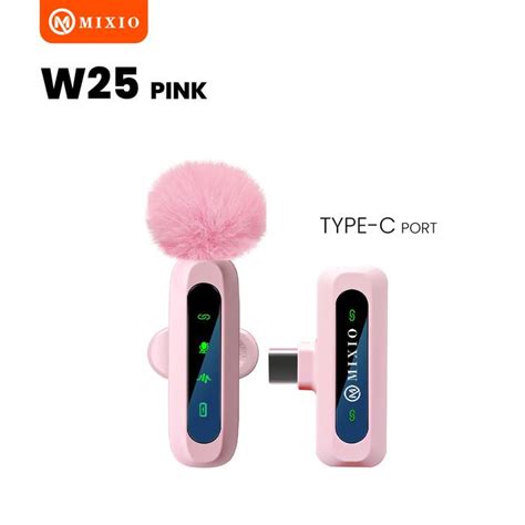 Promo Mixio W25 W26 Wireless Microphone Mic Wireless Clip On Microphone Mikrofon Lavalier Hp Plug Play W26 Type C Pink Kab Tangerang Mixio Audio Tokopedia Promo Mixio W25 W26 Wireless Microphone Mic Wireless Clip On Microphone Mikrofon Lavalier Hp Plug Play W26 Type C Pink Kab Tangerang Mixio Audio Tokopedia