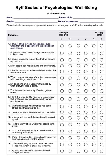 Psychological Questionnaire Amp Example Free Pdf Download