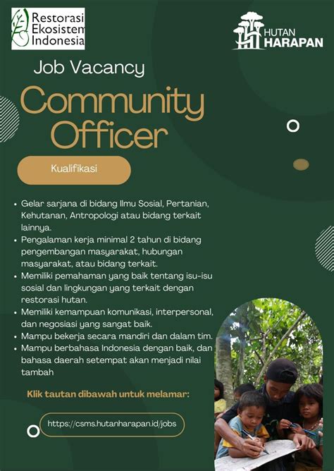 Pt Restorasi Ekosistem Indonesia Membuka Lowongan Untuk Posisi Amp Quot Community Officer Amp Quot Silahkan Pt Restorasi Ekosistem Indonesia Membuka Lowongan Untuk Posisi Amp Quot Community Officer Amp Quot Silahkan