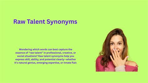 Raw Talent Synonyms That Reveal Inner Authenticity