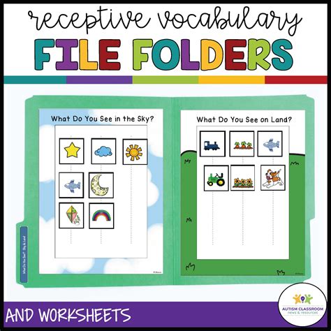Receptive Language Vocabulary Sort File Folder Activities And Worksheets Autism Classroom Resources Receptive Language Vocabulary Sort File Folder Activities And Worksheets Autism Classroom Resources