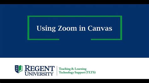 Regent University Using Zoom In Canvas Youtube Regent University Using Zoom In Canvas Youtube