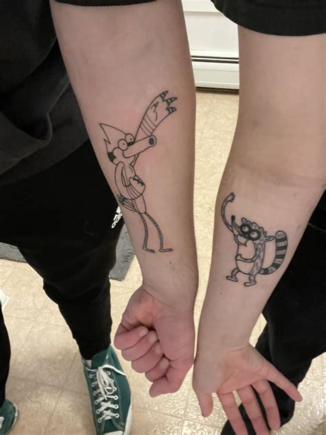 Regular Show Tattoos Regular Show Mordecai And Rigby Tattoo Art Spiral
