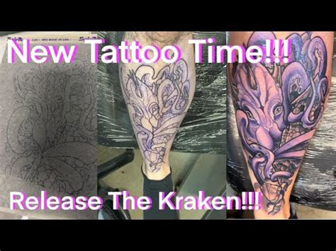 Release The Kraken Shin Tattoo Done At Blue Rose Tattoo Huntsville Al Youtube