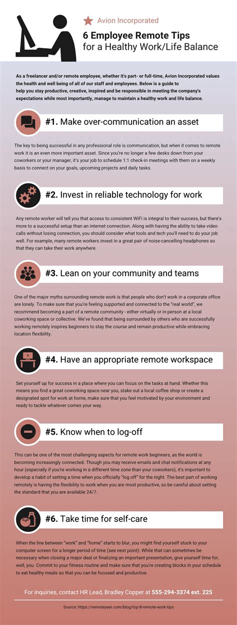 Remote Work Tips List Infographic Template Venngage Remote Work Tips List Infographic Template Venngage