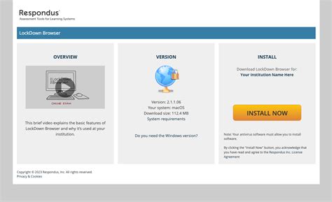 Respondus Lockdown Browser