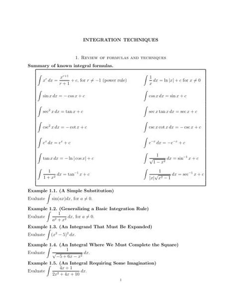 Review Of Integration Techniques