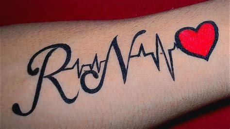 Rn Latter Tattoo How To Make R Love N Latter Tattoo Design Made By Pen Rn Latter Tattoo How To Make R Love N Latter Tattoo Design Made By Pen