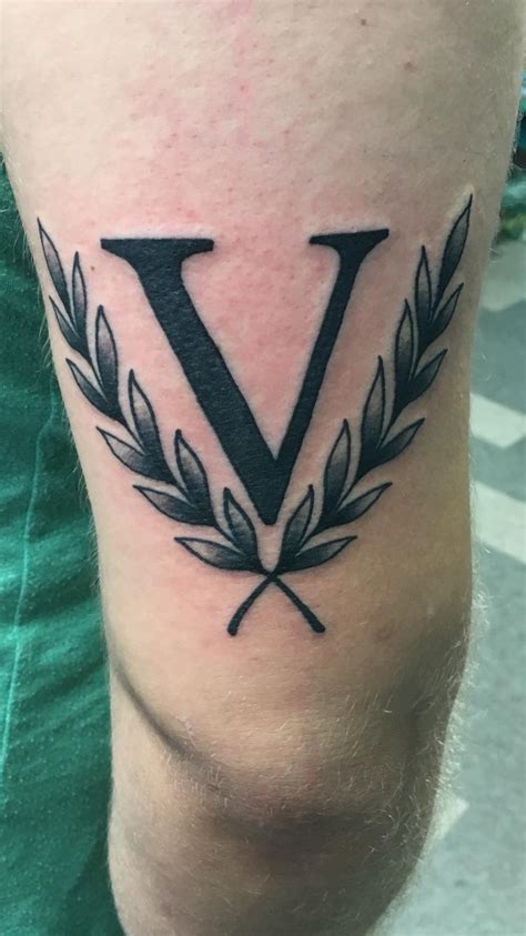 Roman Numeral 5 And Laurel Wreath By Adam Habecker At Xtreme Ink In West Chester Pa R Tattoos