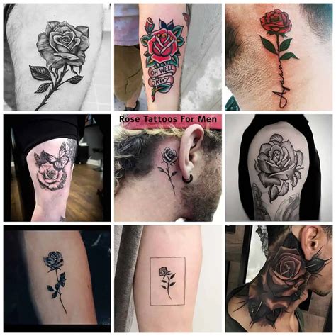 Rose Tattoo Men Etsy Australia Rose Tattoo Men Etsy Australia