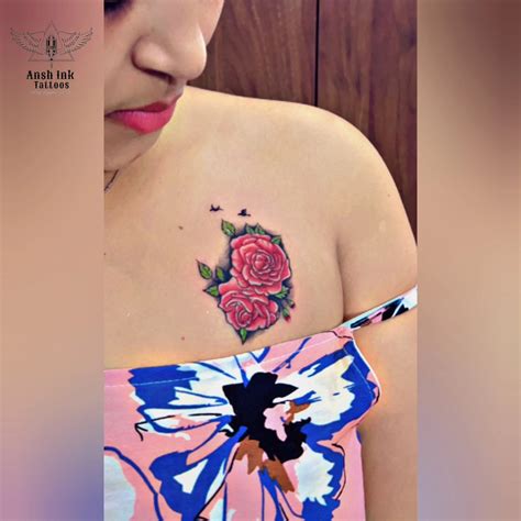 Rose Tattoo Rose Flower Tattoo Flying Birds Tattoo Collarbone Tattoo Design Women Chest Tattoo Rose Tattoo Rose Flower Tattoo Flying Birds Tattoo Collarbone Tattoo Design Women Chest Tattoo
