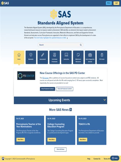 Sas Pennsylvania Department Of Education Standards Aligned System Sas Pdf Learning
