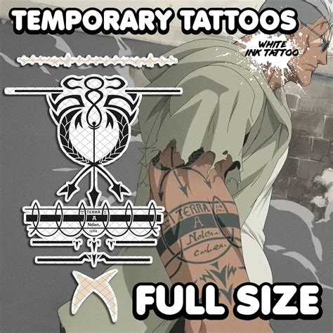 Scar Fullmetal Alchemist Temporary Tattoos Full Set Alunacreat Alunacreates Scar Fullmetal Alchemist Temporary Tattoos Full Set Alunacreat Alunacreates