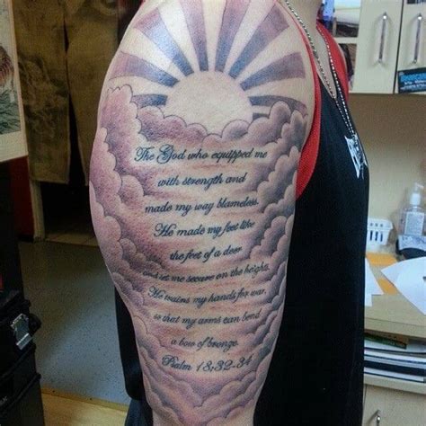 Scripture Tattoos On Arm With Clouds Scripture Tattoos On Arm With Clouds