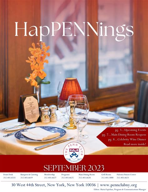 September Happennings By The Penn Club Issuu