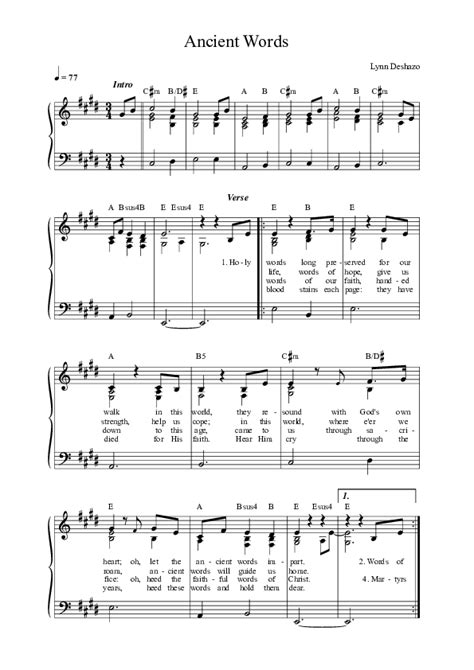 Sheet Music Ancient Words At Douglas Reddin Blog Sheet Music Ancient Words At Douglas Reddin Blog