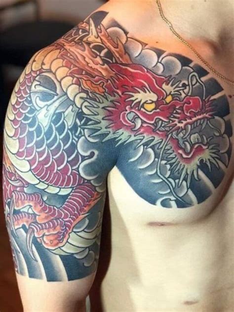 Shoulder Tattoos With Japanese Tattoo Designs Especially Dragon Tattoo With Image Shoulder Japanese Dragon Tattoos Picture Gallery Art Of Tattoos Gallery