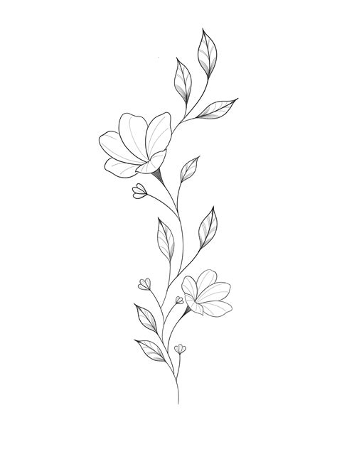 Simple Flower Drawing Tattoo Simple Flower Drawing Tattoo