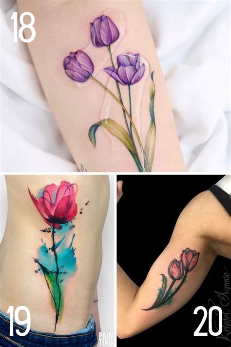 Simple Tulip Tattoo Designs With Beauty Meaning Simple Tulip Tattoo Designs With Beauty Meaning