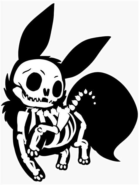 Skeleton Eevee Pin For Sale By Littlesorcerers Redbubble