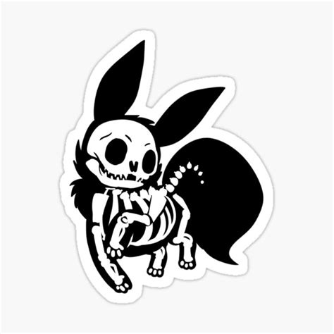 Skeleton Eevee Sticker For Sale By Littlesorcerers Redbubble